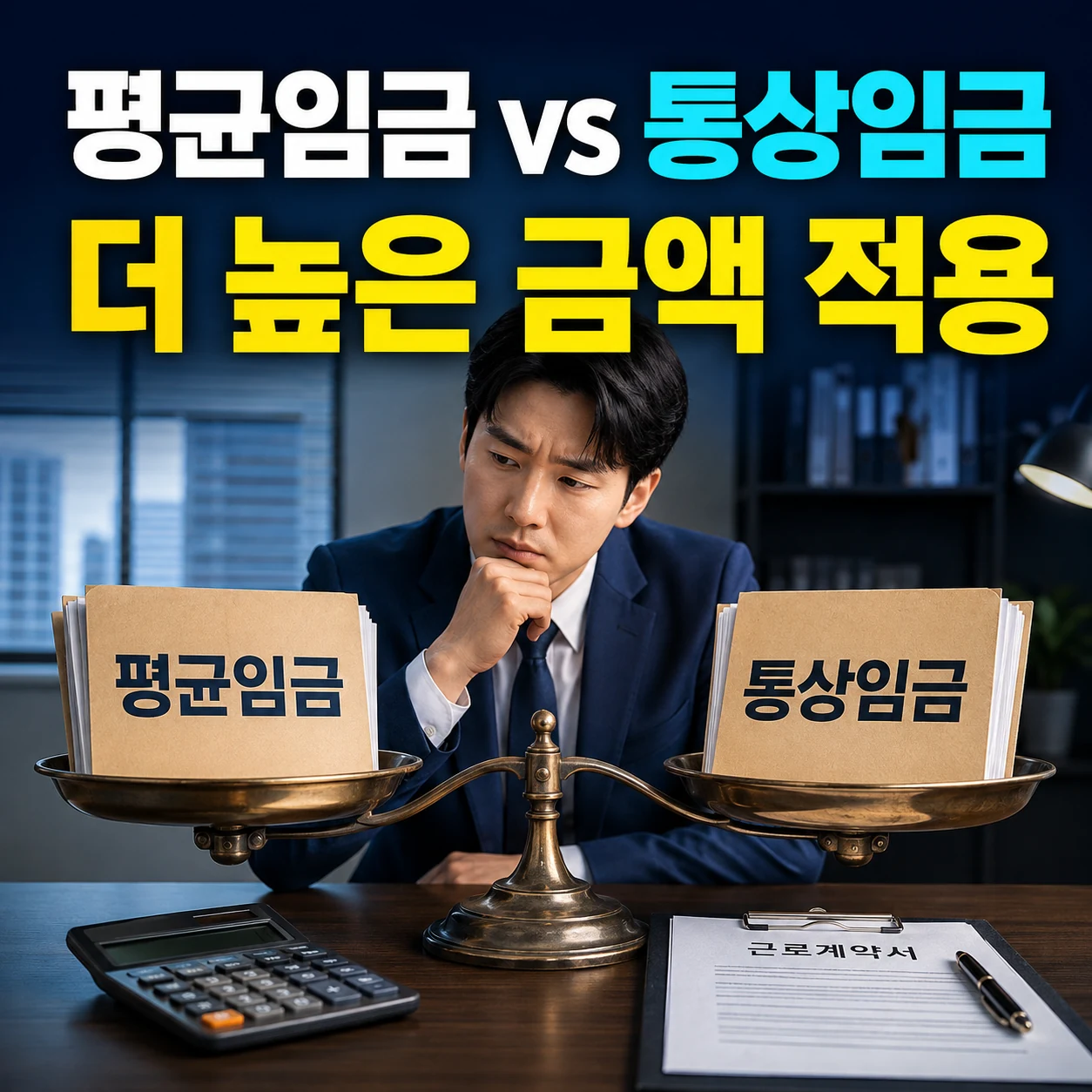 퇴직금 평균임금 통상임금 비교 후 더 높은 금액 적용 카드뉴스