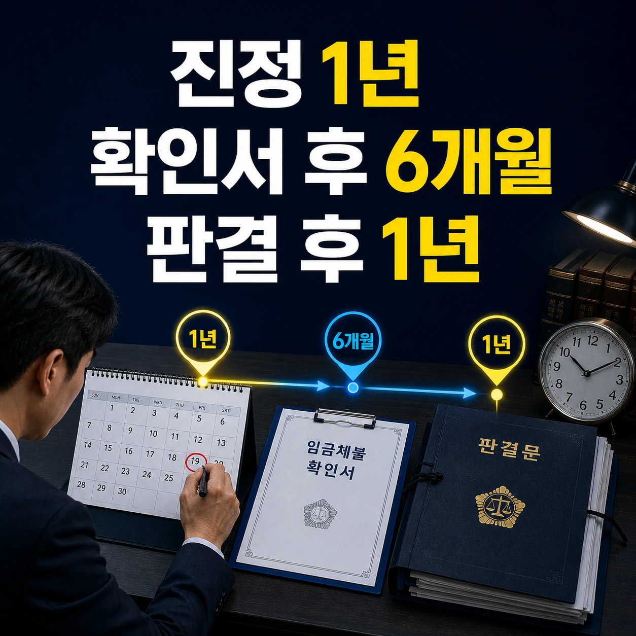 간이대지급금 진정 1년 확인서 발급 후 6개월 판결 후 1년 신청기한 카드뉴스