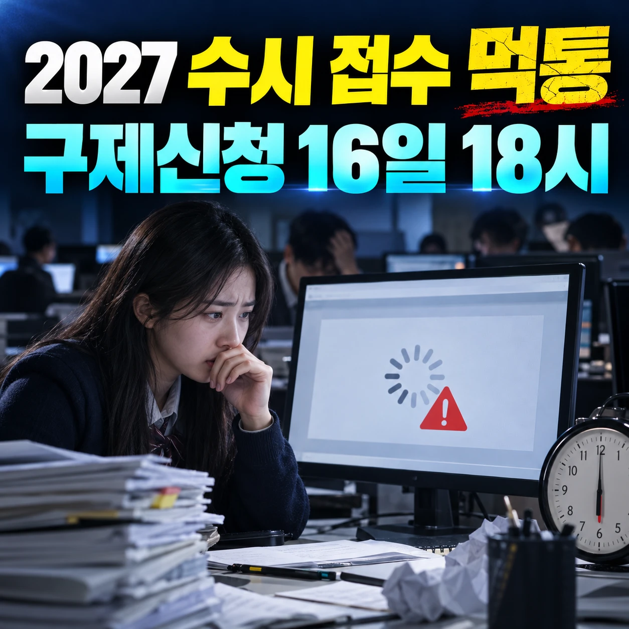 2027 수시원서접수 먹통 구제신청 9월16일 18시 마감, 대상 대학 접수 로그 확인