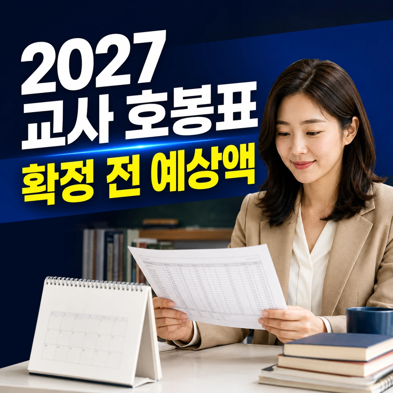 2027 교사 호봉표, 3.9% 1~40호봉 예상액 9호봉 월급 확인
