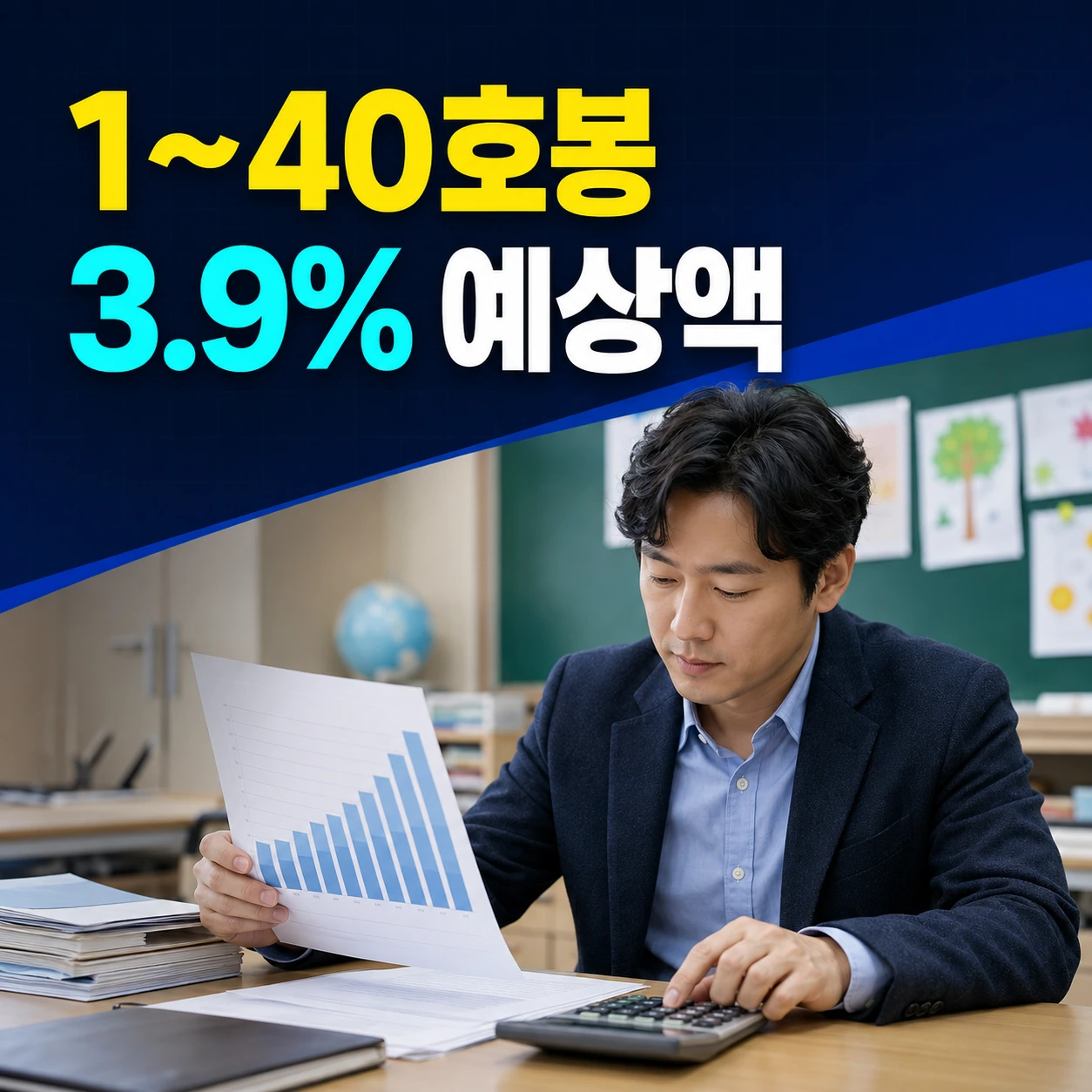 2027 교사 1~40호봉과 3.9퍼센트 예상액 카드뉴스