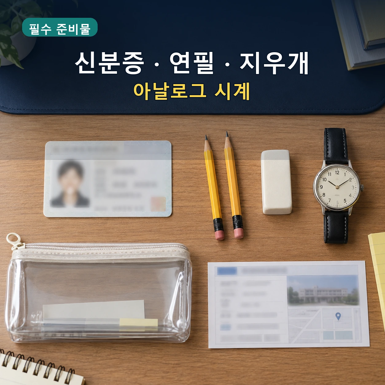 토익 시험 준비물 규정 신분증 연필 지우개 아날로그 손목시계