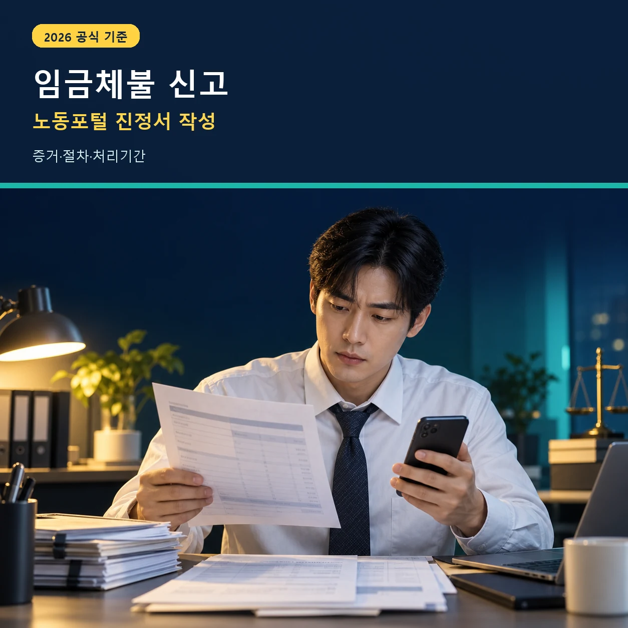 임금체불 신고방법, 노동포털 진정서 작성 증거 처리기간 25일