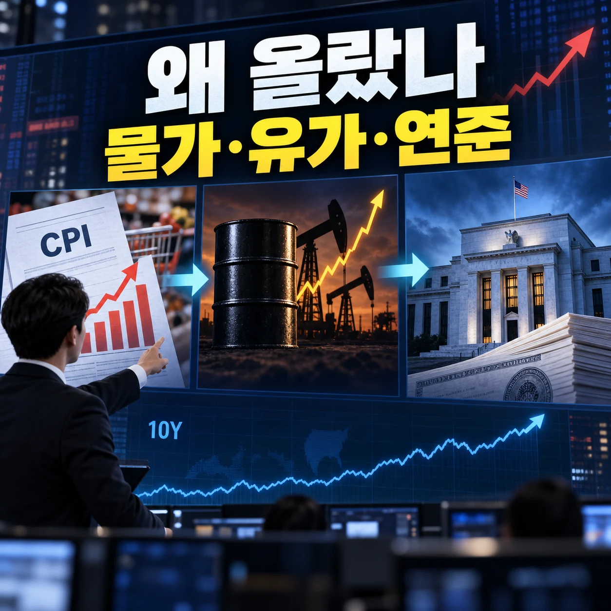 미국 10년물 국채금리가 오른 이유 물가 유가 연준 카드뉴스