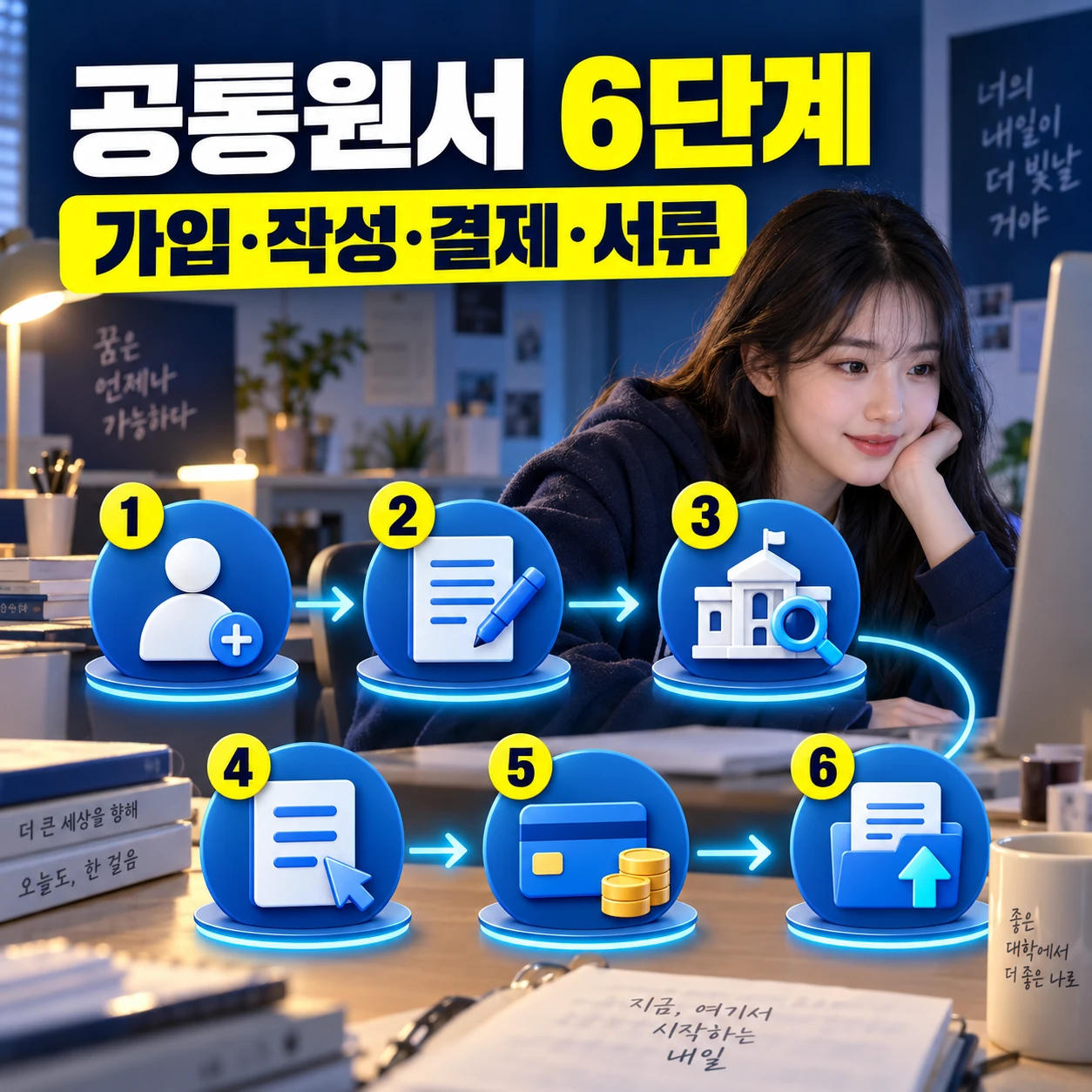 유웨이어플라이 결제 전 원서 수정과 결제 후 접수 취소 불가 카드뉴스