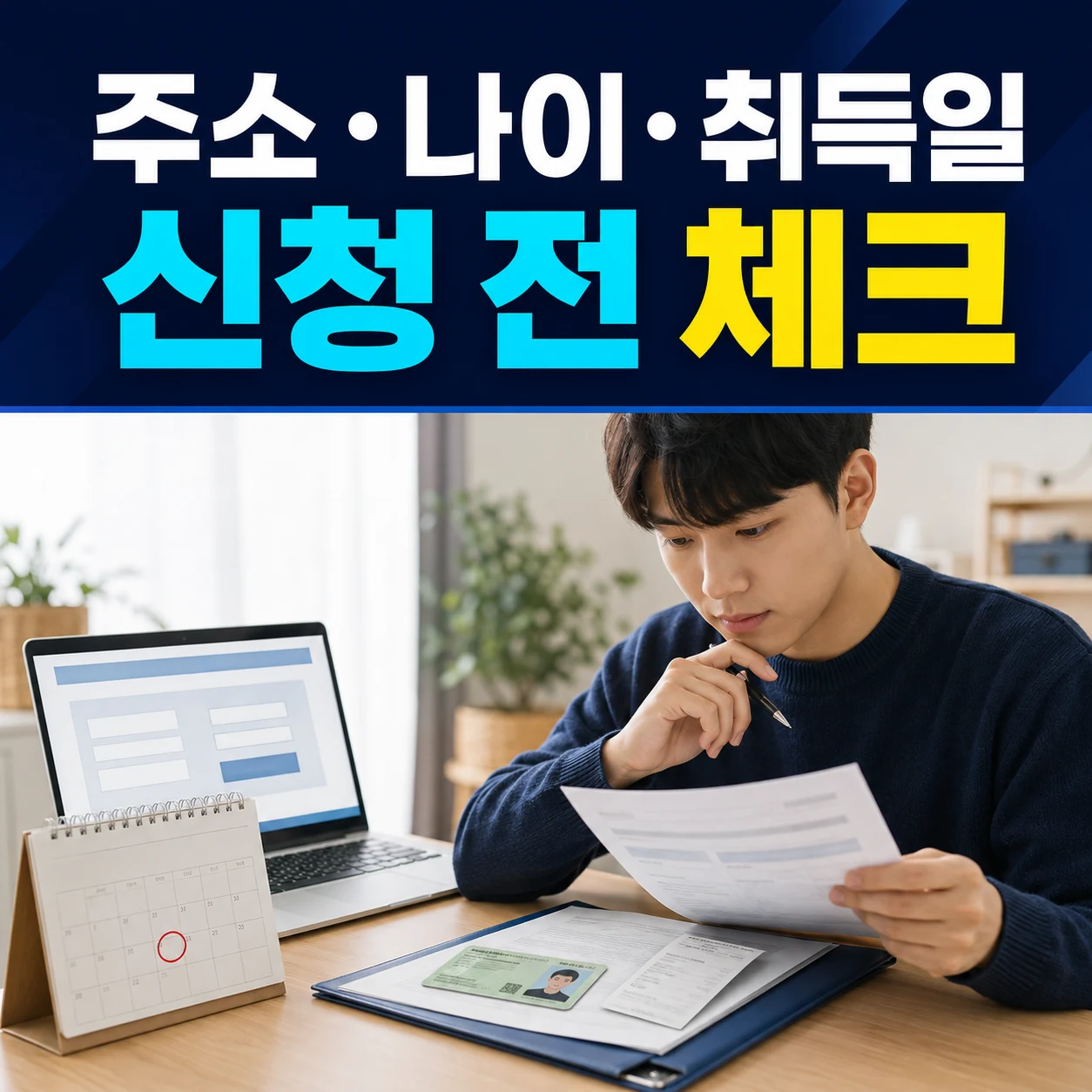 청년 운전면허 취득비 지원 신청 전 주소 나이 취득일을 확인하는 카드뉴스