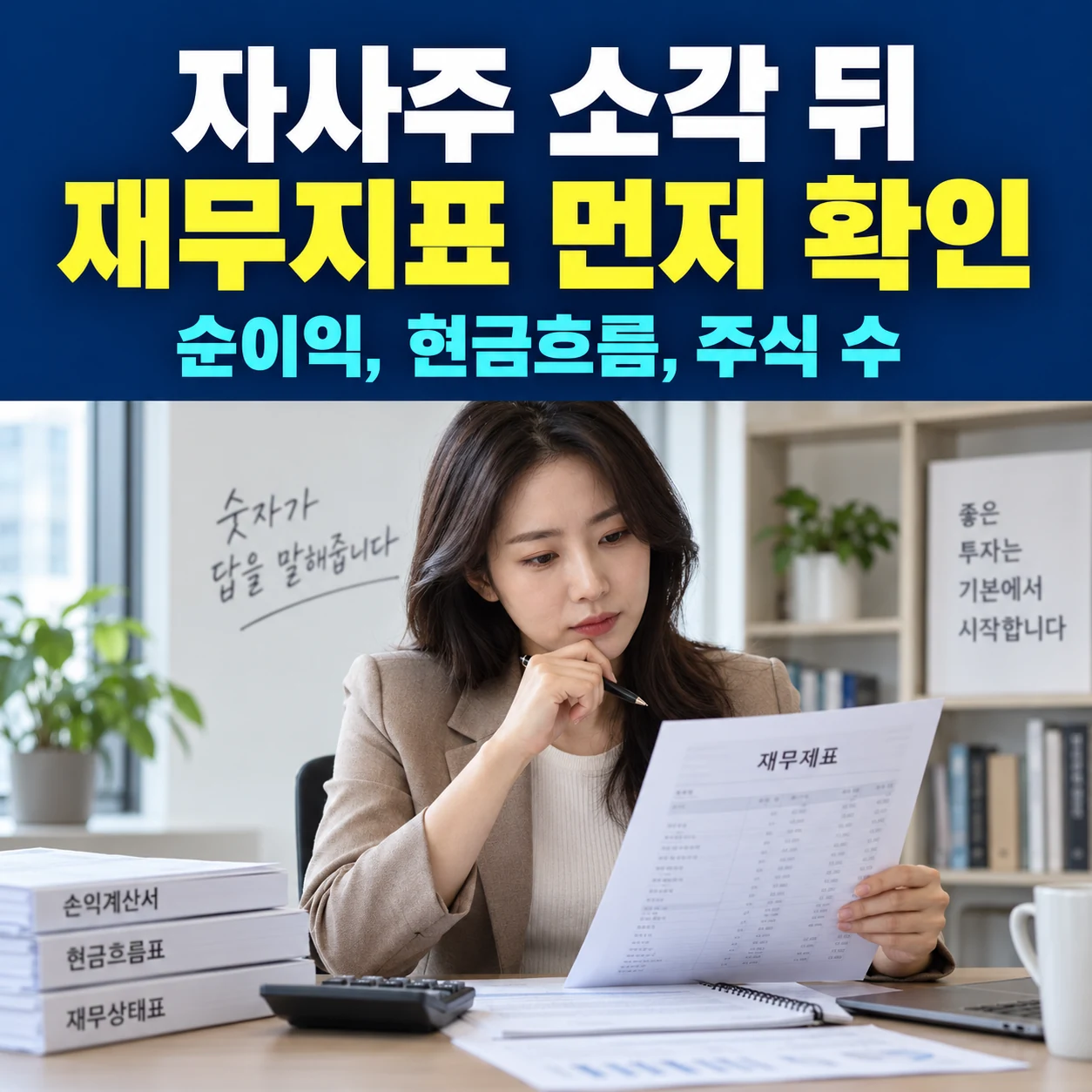 자사주 소각 재무지표, EPS와 현금흐름 확인 순서