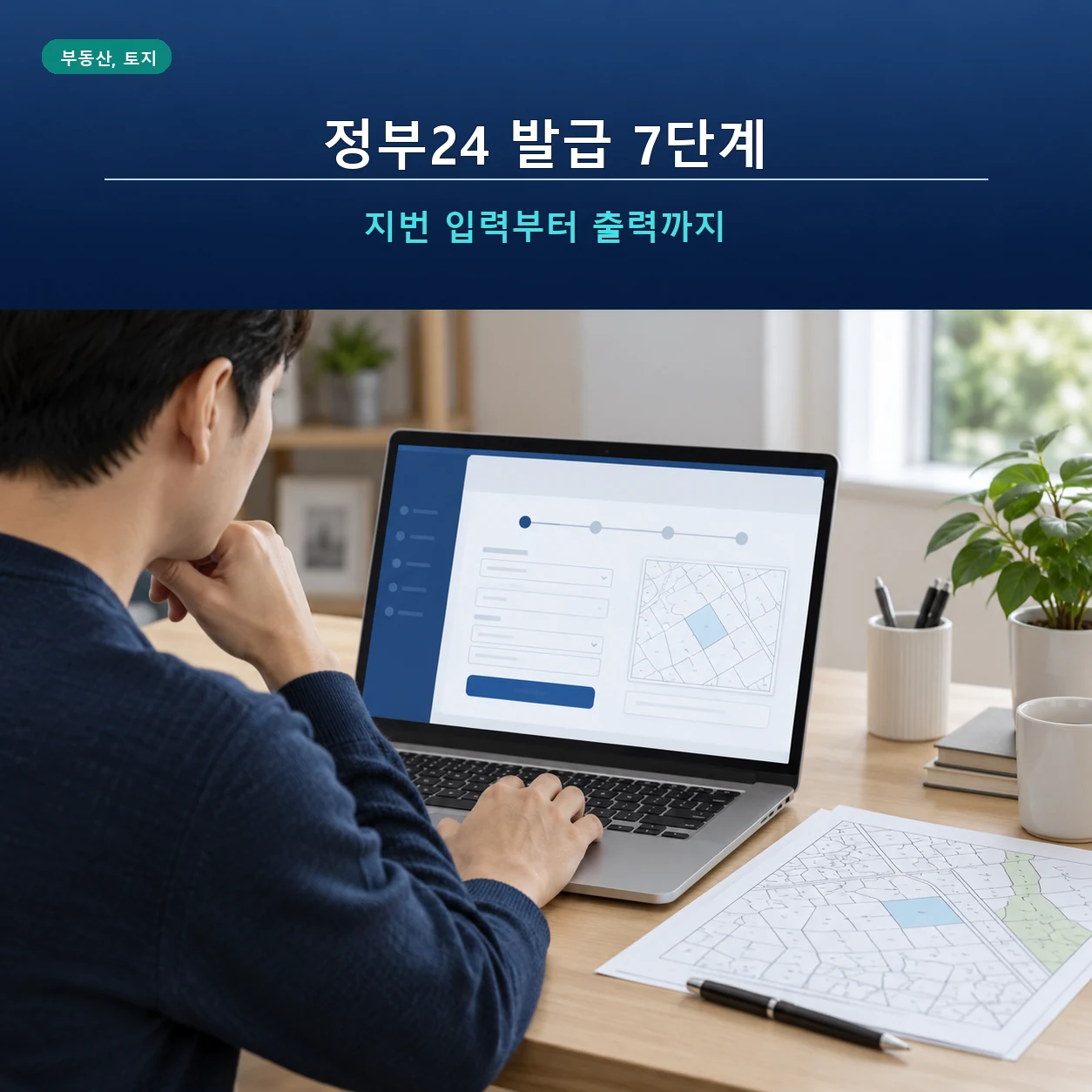 정부24에서 지적도 임야도 등본을 무료로 발급하는 7단계 이미지