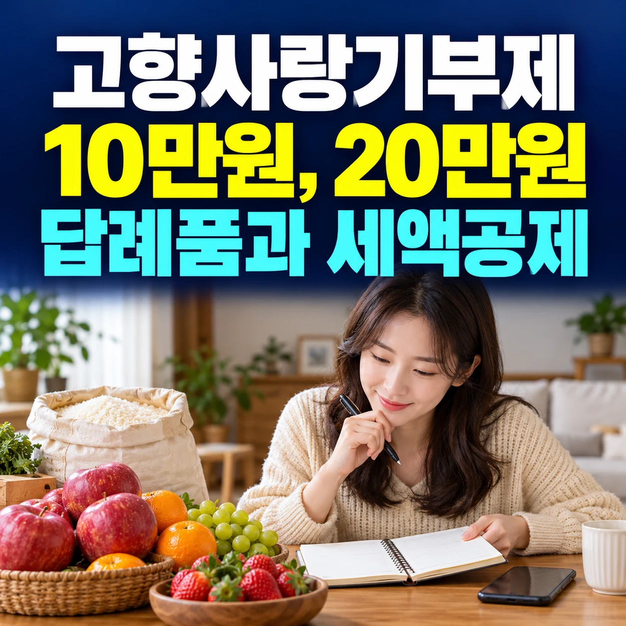 고향사랑기부제 10만원 20만원 비교, 세액공제와 답례품 선택