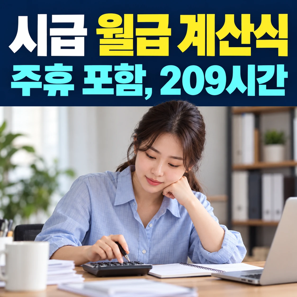 시급 월급 계산식, 주휴수당 포함 209시간과 알바 급여 계산법