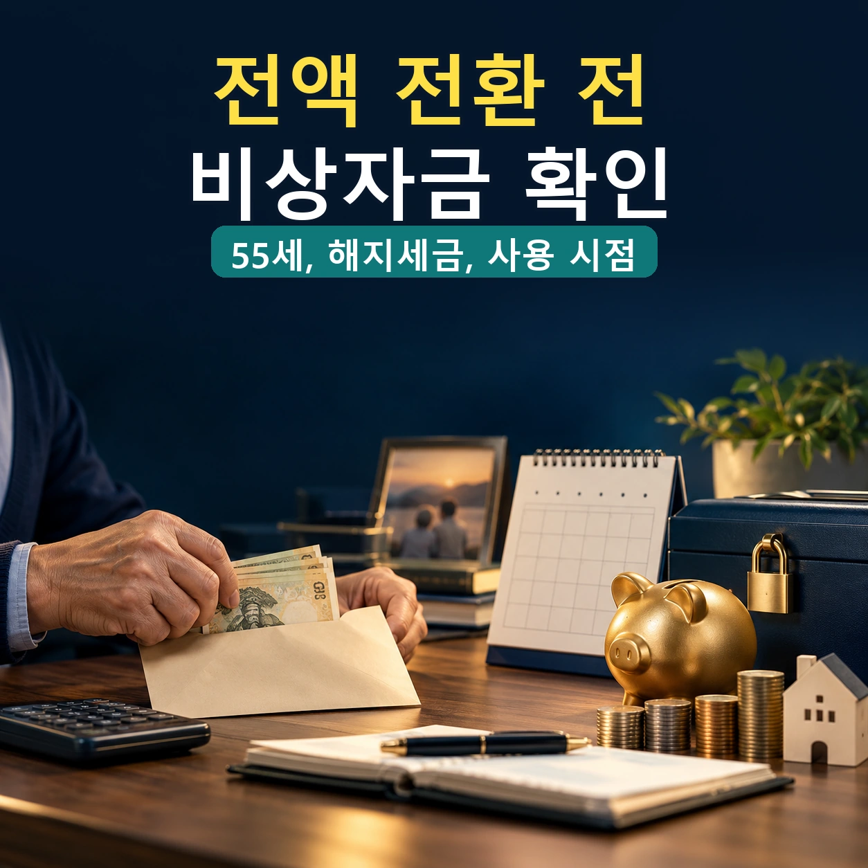 비상자금과 연금자금을 분리해 ISA 만기 전환액을 결정하는 장면