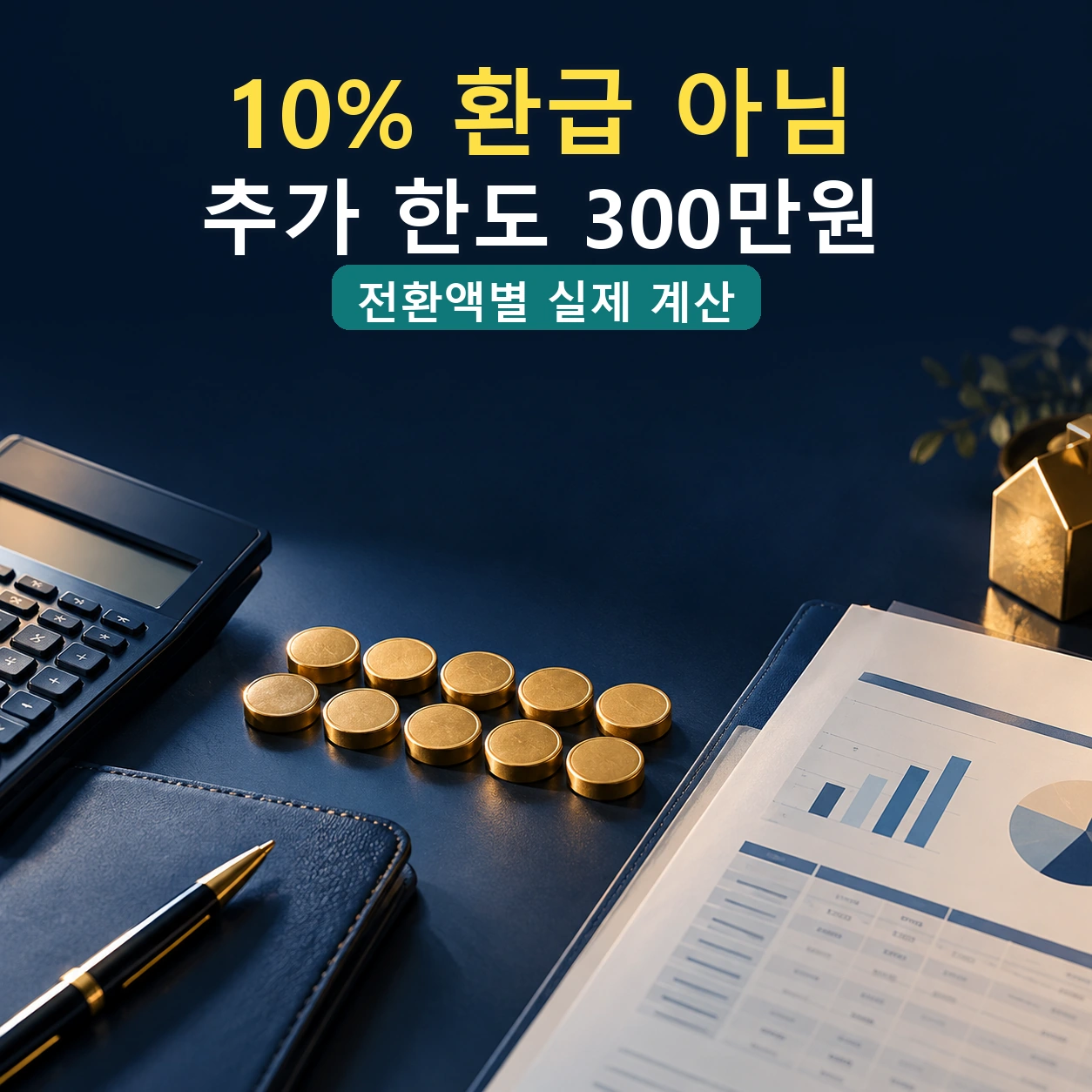 ISA 만기 전환액의 10퍼센트와 최대 300만원 세액공제 한도를 계산하는 장면
