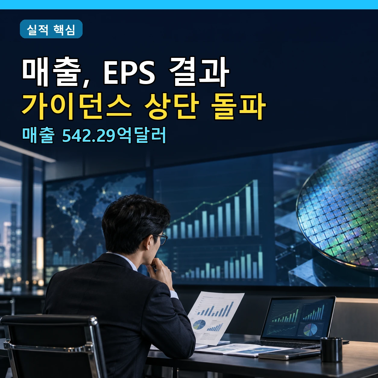 2026 마이크론 실적발표, 매출 542억달러 조정 EPS 33.42달러와 1분기 가이던스