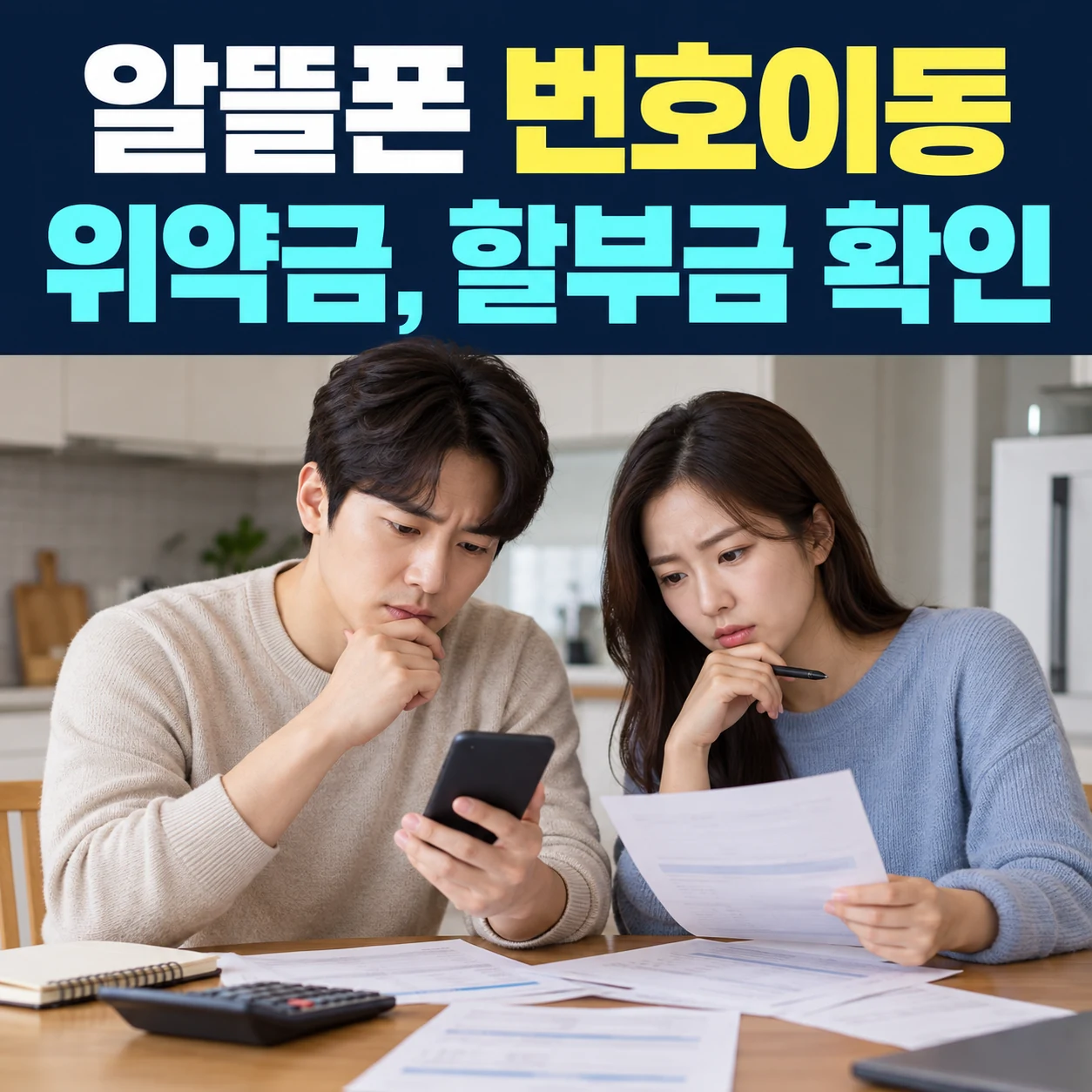 알뜰폰 번호이동 위약금 조회, 선택약정 할인반환금과 할부금 확인